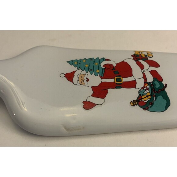 Cake Plate & Server Christmas Seasons Greetings Signature Housewares Japan 11" - Picture 3 of 5
